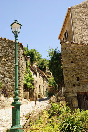 Old village made in giant stones, Monsanto, Portugalの写真素材