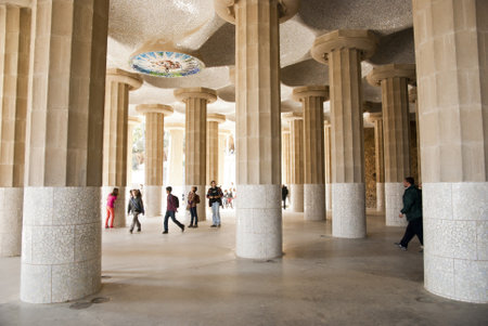 BARCELONA, SPAIN - MARCH 9: Park Guell, Barcelona, Catalonia, Spain in March 9, 2013のeditorial素材