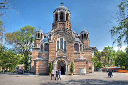 Sveti Sedmochislenitsi orthodox church in Sofia, Bulgaria, HDR imageのeditorial素材