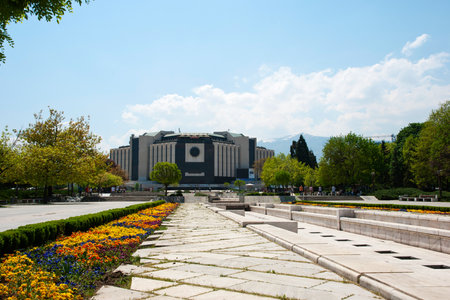 SOFIA, BULGARIA - APRIL, 30: National Palace of Culture is the largest multifunctional congress, conference, convention and exhibition centre in Southeastern Europe in Sofia, Bulgaria on April 30, 2013のeditorial素材