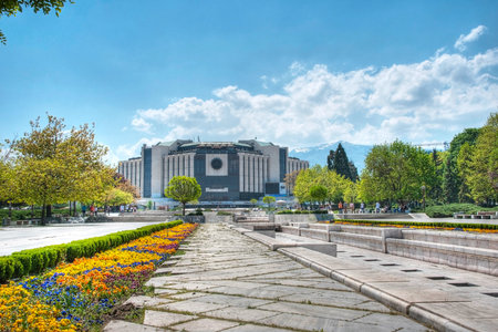 SOFIA, BULGARIA - APRIL, 30: National Palace of Culture is the largest multifunctional congress, conference, convention and exhibition centre in Southeastern Europe in Sofia, Bulgaria on April 30, 2013のeditorial素材