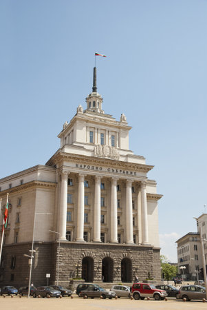 The building of national assembly of Bulgaria in Sofia. The former home of communist partyのeditorial素材