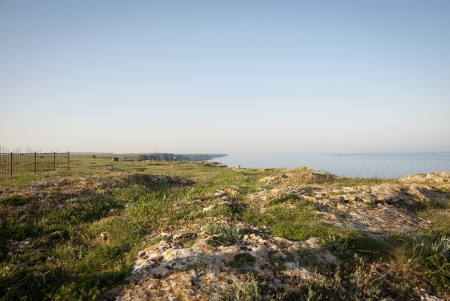 Plateau on the cliffs over the Black sea, Bulgarian coastの写真素材