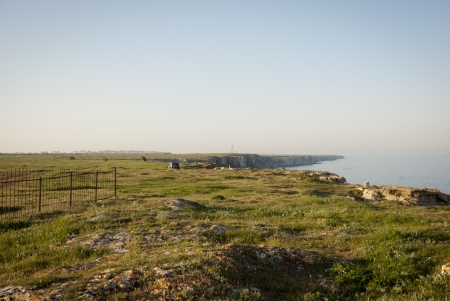 Plateau on the cliffs over the Black sea, Bulgarian coastの写真素材