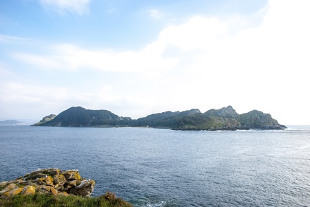 Cies islands natural park, Galicia, Spainの写真素材
