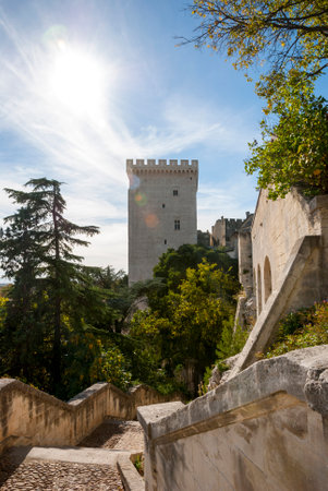 Popes palace tower, avignonのeditorial素材
