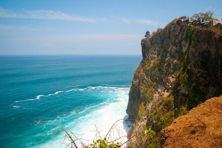 Uluwatu temple on the cliff, Bali, Indonesiaの写真素材