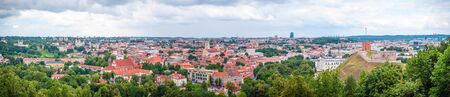 Panorama of Vilnius in summer, capital of Lithuaniaの写真素材