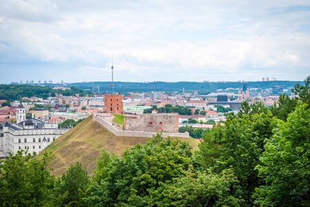 View over Vilnius in summer, capital of Lithuaniaの写真素材
