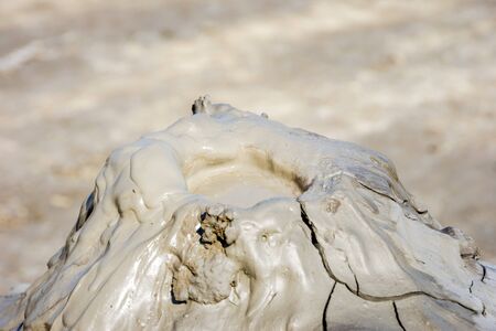 Mud volcano crater in Gobustan, Azerbaijanの写真素材