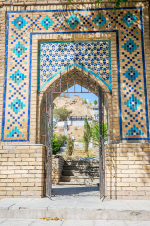 Entrance to muslim cemetery, Samarkand, Uzbekistan