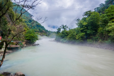 Bzyp river long exposure, Abkhaziaの写真素材