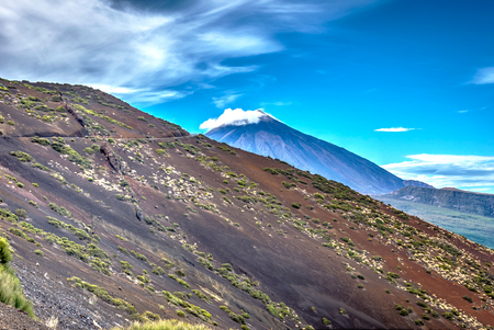 Teide mountain, highest peak of Spain, Tenerife islandの写真素材