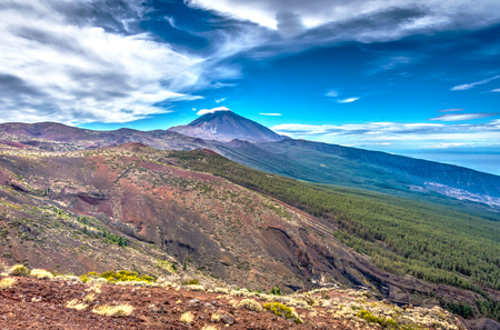 Teide mountain, highest peak of Spain, Tenerife islandの写真素材