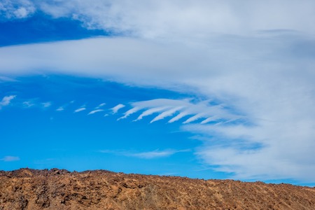 Scenic, unusual and unique volcanic landscape around Teide mountain, Tenerife islandの写真素材