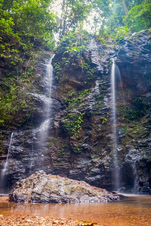 Khlong Chak Waterfall, Koh Lanta, Thailandの写真素材