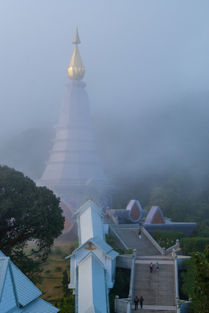 Doi inthanon, highest peak of Thailandの写真素材