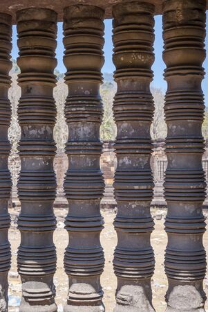 Wat Phou temple closeup detail, Laosの写真素材