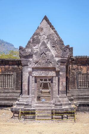 Wat Phou temple in Southern Laosの写真素材