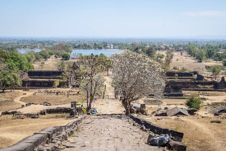 Wat Phou temple in Southern Laosの写真素材