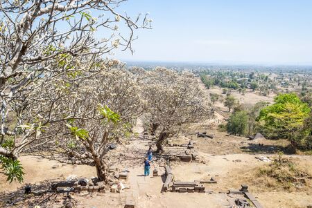 Wat Phou temple in Southern Laosの写真素材