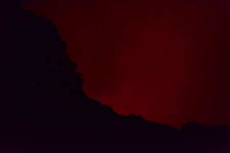 Erta ale volcanic crater at night, Ethiopiaの写真素材