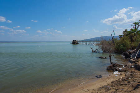 Scenic Afrera salt lake, Afar region, Ethiopiaの写真素材