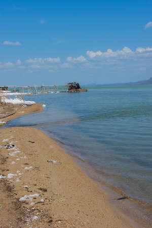 Scenic Afrera salt lake, Afar region, Ethiopiaの写真素材