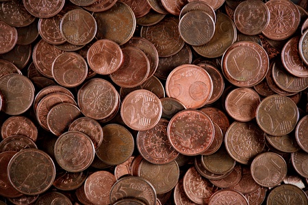 European cents background の写真素材