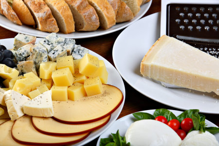 Various types of cheese
