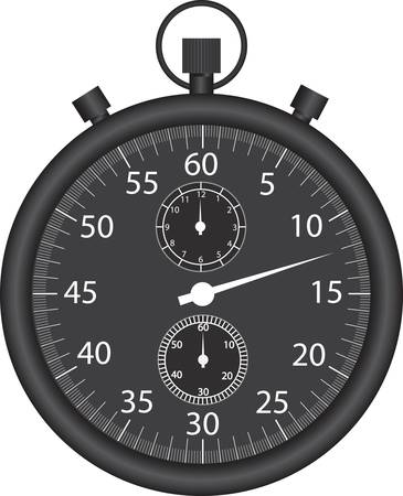 Black stop watch vector のイラスト素材