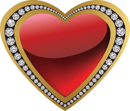 Diamond heart for Valentine day, vector のイラスト素材