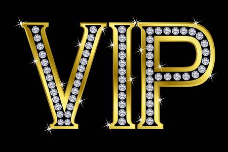 Vip golden with diamondsのイラスト素材