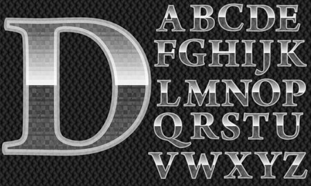 Glass alphabet, plastic letters from A to Zのイラスト素材