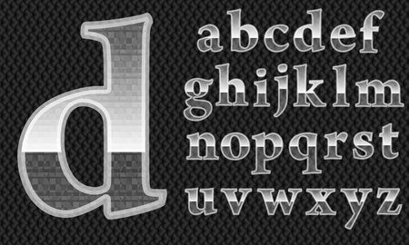 Glass alphabet, plastic letters from A to Zのイラスト素材
