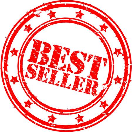 Grunge best seller rubber stamp, illustrationのイラスト素材
