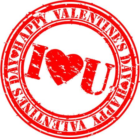 Grunge Happy Valentineのイラスト素材