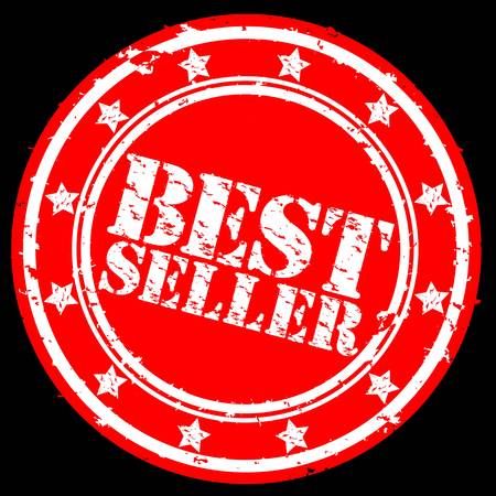 Grunge best seller rubber stamp, illustrationのイラスト素材
