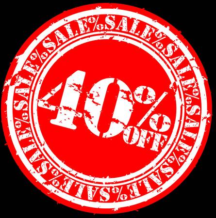 Grunge 40 percent sale off rubber stamp, illustration のイラスト素材