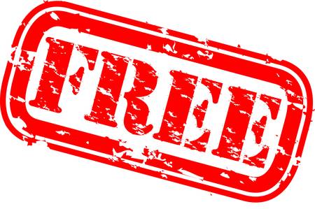 Grunge free rubber stamp, vector illustrationのイラスト素材