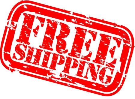 Grunge free shipping rubber stamp, vector illustrationのイラスト素材