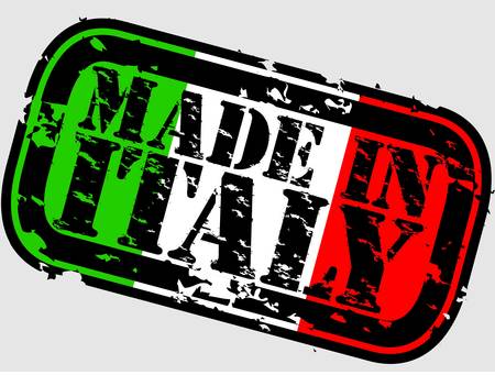 Grunge made in Italy rubber stamp, vector illustration のイラスト素材
