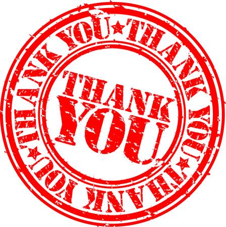 Grunge thank you rubber stamp, vector illustration のイラスト素材