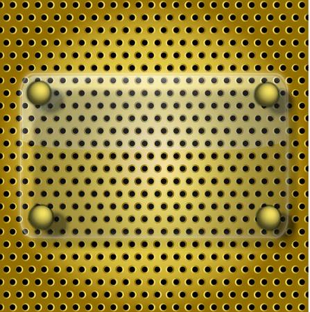 Abstract golden background with glass, vector illustration  のイラスト素材