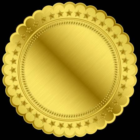 Golden blank label,  illustration のイラスト素材