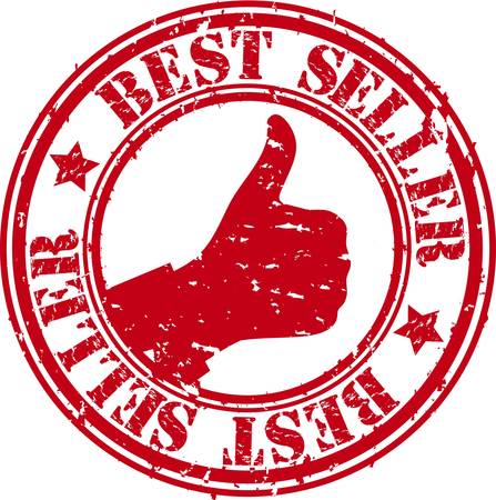 Grunge best seller rubber stamp, illustration のイラスト素材