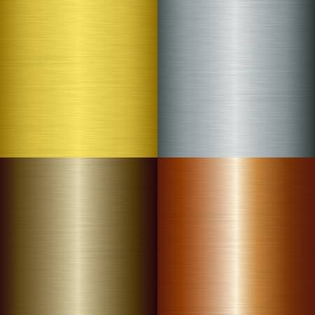 Brushed metal set, illustration のイラスト素材