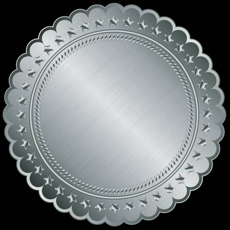 Silver blank label, illustration のイラスト素材