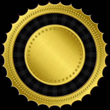 Golden blank labelのイラスト素材