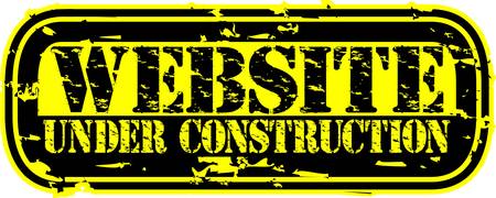 Grunge website under construction rubber stamp,のイラスト素材